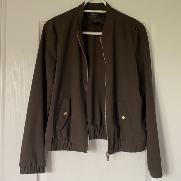 Army Green Bomber Jacket - Picture 3 of 6